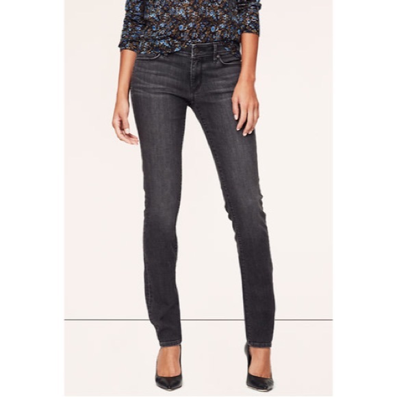 loft curvy skinny black jeans